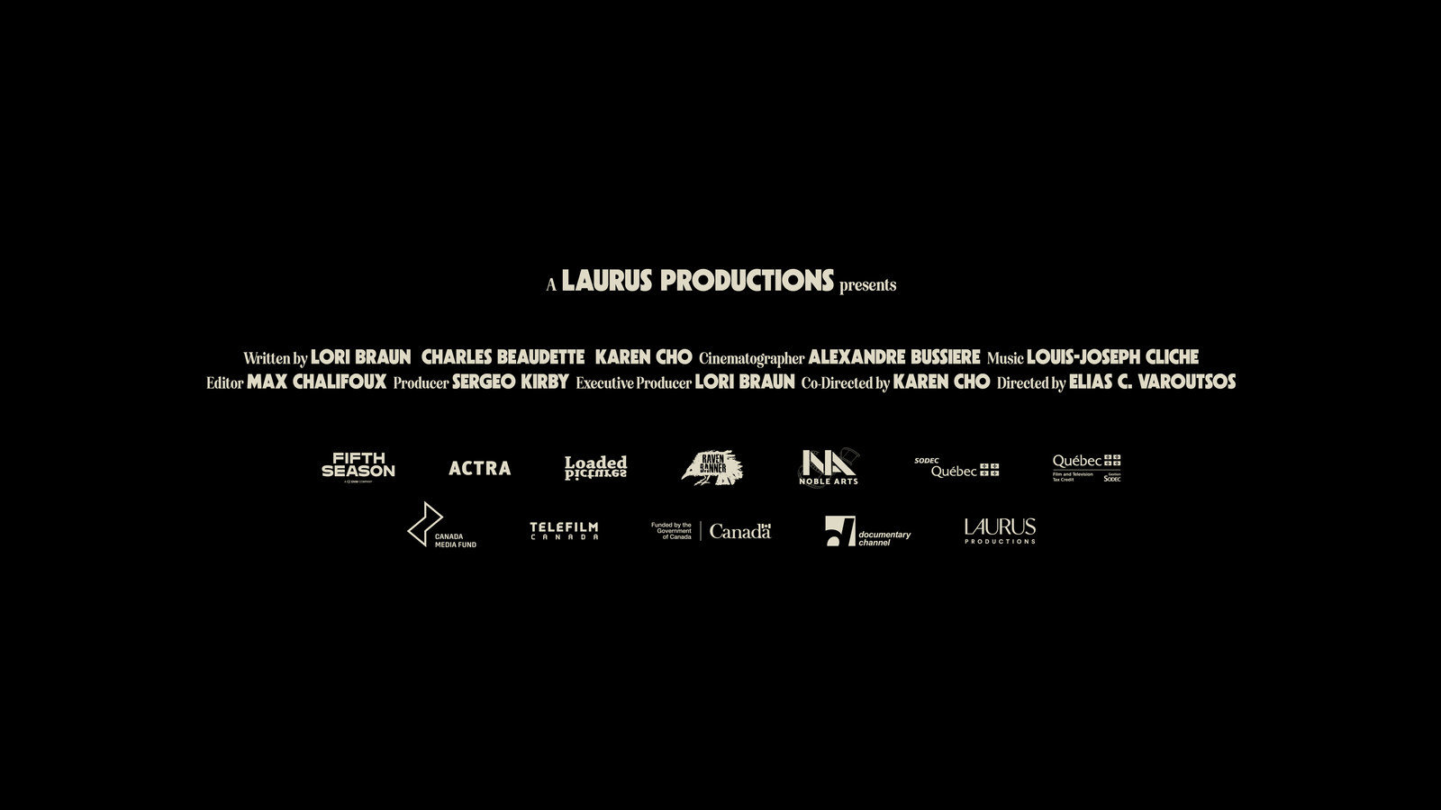 Prophet of Ecstasy credit block and funder logos